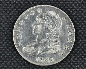 Medio dólar 1833 busto tapa 50c - envío gratuito a EE. UU. - Imagen 1 de 2