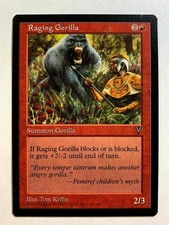 RAGING GORILLA Visions 1997 Magic The Gathering MTG Common Red HP