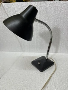 vtg gooseneck mcm desk lamp black - Picture 1 of 9