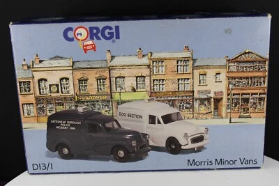 Corgi #D13/1 Morris Minor Vans Police Set Gateshead Borough & Dog Section NMIB - Image 1 of 4