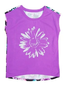 Canyon River Blue Purple Sleeveless Floral Graphic Top Shirt Big Girls M (10/12) - Picture 1 of 2