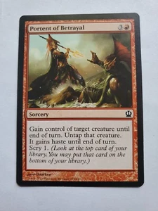 MTG Magic The Gathering Card Portent of Betrayal Sorcery Red Theros 2013 - Picture 1 of 2