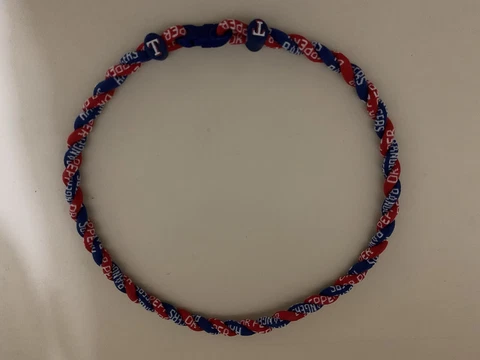 Texas Rangers Twisted Rayon Rope Necklace  20 in. New Cover