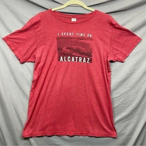 Alcatraz Graphic Print T-Shirt Golden Gate Red Size | M - Picture 1 of 11