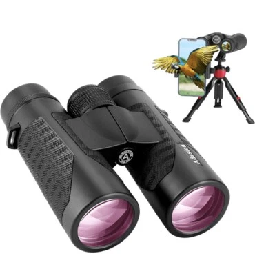 Adasion 12x42 HD Binoculars for Adults with Universal Phone Adapter - High Power - Image 1 of 4