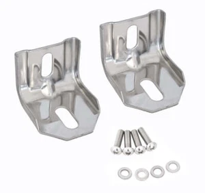 1983-1993 Mustang Header Panel Support Brackets Polished Stainless Steel - Pair - Bild 1 von 1