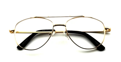 Оптическая оправа для очков Zenni 419014 Gold Metal Aviator - Изображение 1 из 4