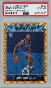 2017-18 Panini NBA Hoops Orange Explosion /75 Dennis Smith Jr #259 RC PSA 10 - Picture 1 of 2