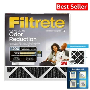 20x20x1 MERV 11 Air Filter 4-Pack with Active Carbon Layer for Odor Elimination - Picture 1 of 11
