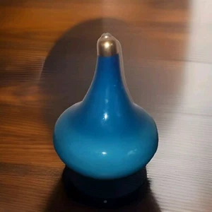 Vintage Blue Glass Pendant Light Shade Ceiling Lamp Fixture Mid Century Onion - Picture 1 of 9