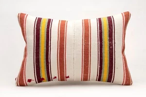 Kilim Pillow Cover, 16x24 inc, Vintage Sofa Pillow, Handmade Decorative Pillow - Picture 1 of 4