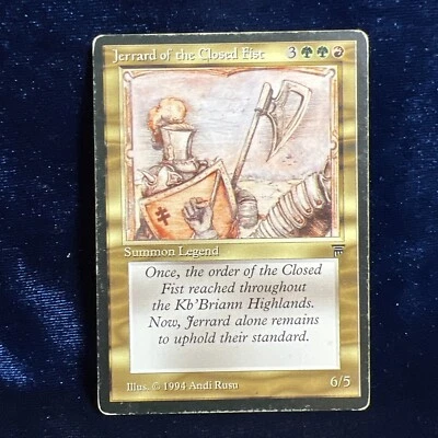 Jerrard of the Closed Fist Legends MTG Magic the Gathering English Card 1994 - Image 1 of 4