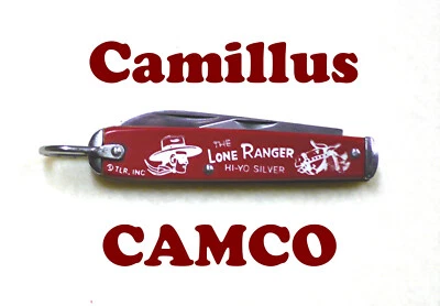 Navaja de bolsillo vintage Camillus CAMCO Lone Ranger Hi Yo plateada nueva de 1955 Foto 1 de 4