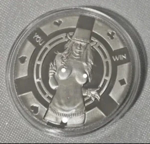 Sexy! 1 Oz .999 Feinsilber runde Münze sexy "Poker Chip" Good Girls - Bild 1 von 2