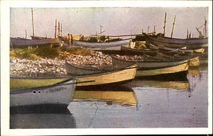 Fischer-Boote Hafen Russia Russland CCP USSR Postcard Ex-Sowjetunion Postcard - Bild 1 von 2