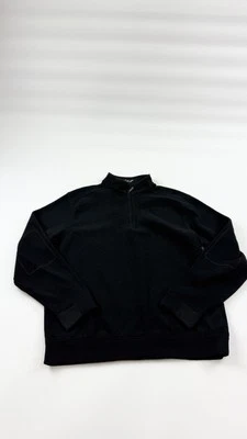 Greg Norman Pullover Mens Large Black 1/4 Zip Fleece Shark Logo Outdoor Golf - Image 1 of 4