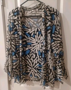 Nicola Oberteil Jacke mit integriertem Oberteil Größe 1X transparente Rüschenärmel - Bild 1 von 7