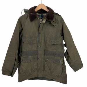 Barbour UK Made Bedale A100 Oiled Jacket Men C34/86cm Used Green - Picture 1 of 6