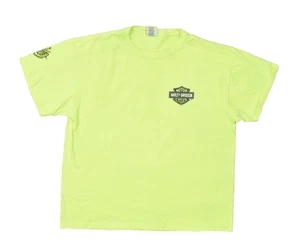 Harley Davidson Men's T Shirt Short Sleeve Green Size XL Cotton Blend Miami FL - Picture 1 of 8