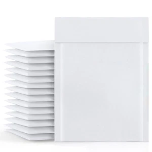 250 #0 White Kraft Bubble Padded Envelopes 6.5 x 10 Shipping Mailing Mailers - Picture 1 of 4