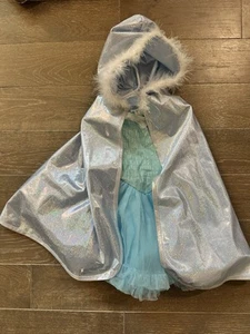 NWOT 4T frozen tulle kids dress with matching cape costume, Elsa character - Picture 1 of 5