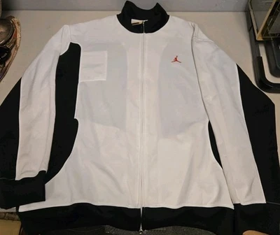 Chaqueta Nike Jordan Track Blanca y Negra Roja Logo Jumpman Para Hombre Talla XL Foto 1 de 4