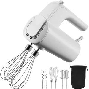 Digital Electric Hand Blender Mixer 5-Speed 200W Handheld Mixer Beaters - Picture 1 of 11