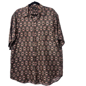 Colore Italia 100% Silk Casual Button-Down Collared Short-Sleeve Shirt Size Med - Picture 1 of 8
