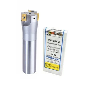 Indexable Endmill 40MM 3 Pocket + 10pcs APMT1604 Carbide Inserts Free - Picture 1 of 5