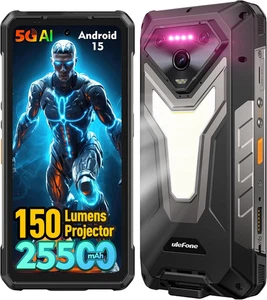 Armor 34 Pro 5G Rugged Smartphone Android 15, AI Smartphone Con 150 Lumen Proiet - Foto 1 di 12