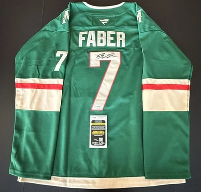 Brock Faber Signed Jersey Minnasota Wild JSA COA - Image 1 of 4