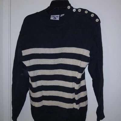 Vintage Cherokee Women's Sweater With Button Accents Size S Cotton Raime Blend Foto 1 de 4