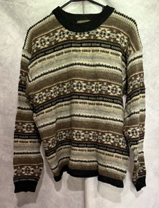 Vintage Celio 100% Pure Laine Wool Cosby Ole School Sweater Unisex M/L - Picture 1 of 8