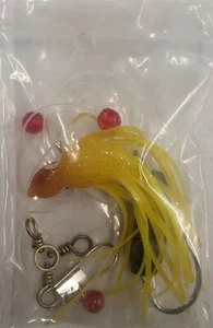 40 Zoll Vorfach mit 3-Wege-Wirbelverschluss 1 Oz.  Sinker 5/0 Haken Yellow Octopus  - Bild 1 von 2