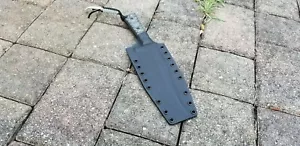 Kydex Sheath for TOPS "PRATHER WAR BOWIE" Knife pancake style (Bk) - Picture 1 of 11