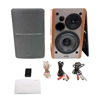 Edifier R1280T 2.0 Powered Bookshelf Speakers Dual RCA Input - Wooden Enclosure - Image 1 of 4