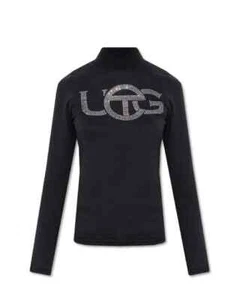 TELFAR X UGG BLACK COTTON MIX CRYSTAL LOGO TEE XS UK 4-6 EU 32-34 US 0-2 BNWT - Picture 1 of 11