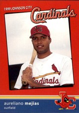 1999 Johnson City Cardinals Team Issue #16 Aureliano Mejias Caracas Venezuela VZ