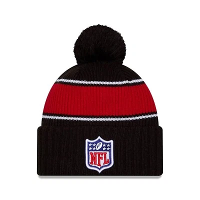 New Era NFL Logo Bommel Mütze Beanie American Football Sport Knit Schwarz SALE