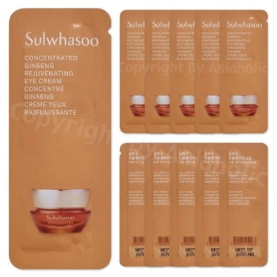 Crema de ojos rejuvenecedora de ginseng concentrado Sulwhasoo 1 ml (10 piezas ~ 150 piezas) nueva Foto 1 de 4