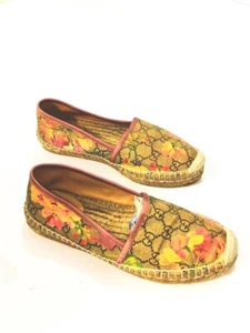 GUCCI GG SUPREME FLORAL ESPADRILLES SIZE, EU37, US6.5, - Picture 1 of 10