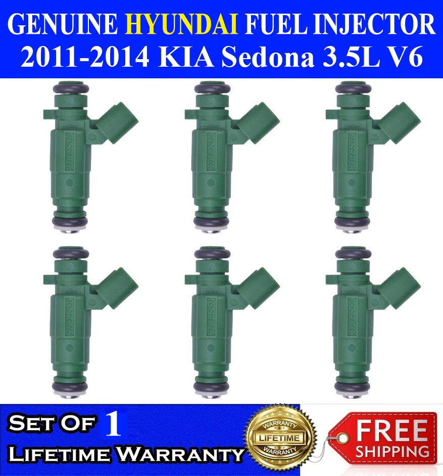 6x Inyectores de combustible originales Hyundai OEM para KIA Sedona 2011-2014 3,5 L V6 Foto 1 de 1