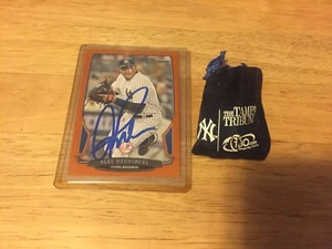 Alex Rodriguez Signed 2013 Bowman NY Yankees & 1999 Replica Championship Ring - Picture 1 of 7