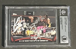 BRET HART & 1-2-3 KID 2018 TOPPS SIGNED AUTOGRAPHED CARD BAS AUTHENTIC - Picture 1 of 2
