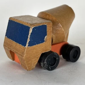 Vintage Mattel Wooden Construction Truck 8700-01 Cement Mixer Korea - Picture 1 of 12