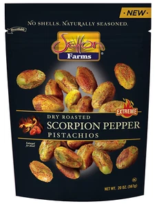 Scorpion Pepper Pistachios, 20 Oz - Dry Roasted, No Shell, Non-GMO, Gluten-Free, - Picture 1 of 6