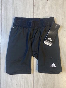 Adidas Boys' Triple Stripe Sliding Shorts  NoCup Slot Black XS Baseball Athletic - Picture 1 of 8