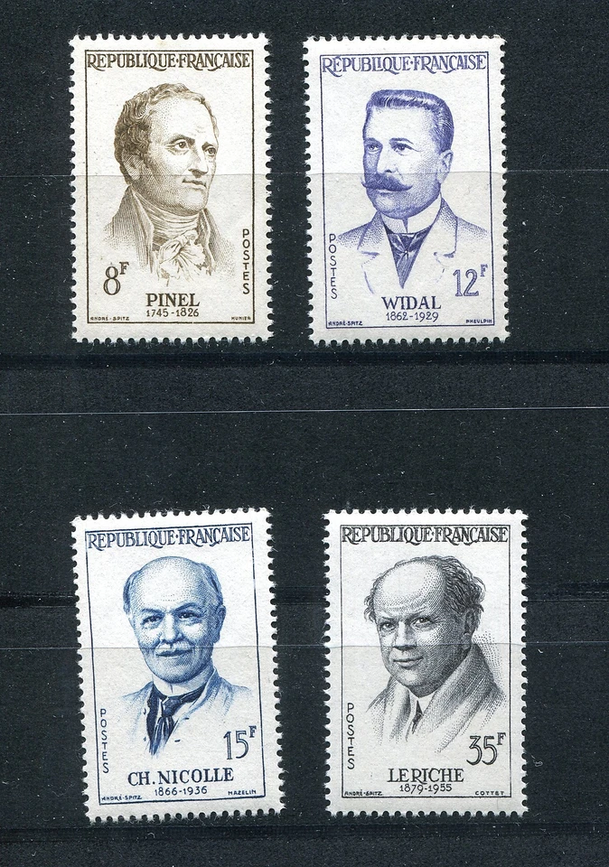 FRANCE 1958 865-868 FRENCH PERSONALITIES PERFECT MNH  - Image 1 of 1