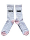 Mens Black Barbie Logo White Ribbed Socks 6-10 UK / 39-44 EUR / 7-11 US