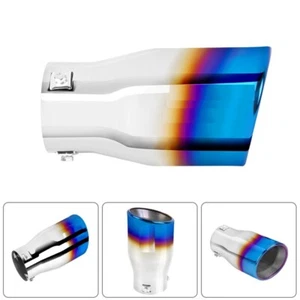 JDM Titanium Burnt Blue Tip Stainless Exhaust Muffler 2.5" Inlet - 3" Outlet - Bild 1 von 6